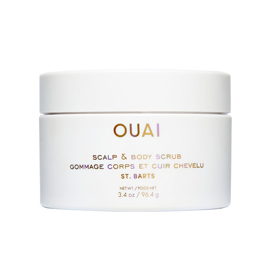 OUAI Scalp & Body Scrub Reisegrösse – St. Barts – Exfolierendes Körperpeeling mit Zucker & Kokosöl f