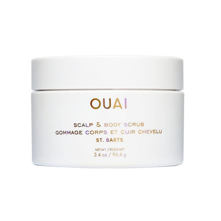 OUAI Scalp & Body Scrub Reisegrösse – St. Barts – Exfolierendes Körperpeeling mit Zucker & Kokosöl f