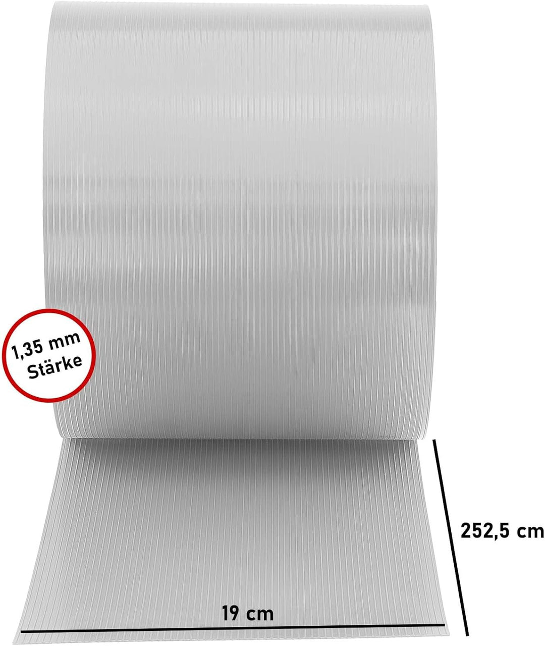 Zaunrebell - Sichtschutzstreifen aus PP - 252x19 cm für Doppelstabmattenzaun, Gittermattenzaun - Mad