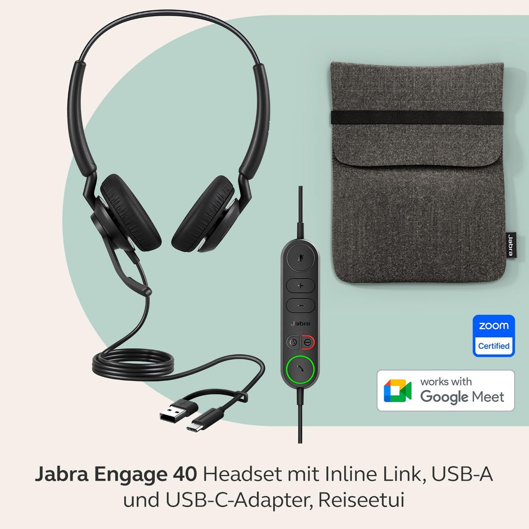 Jabra Engage 40 USB C/A Inline Link UC Stereo