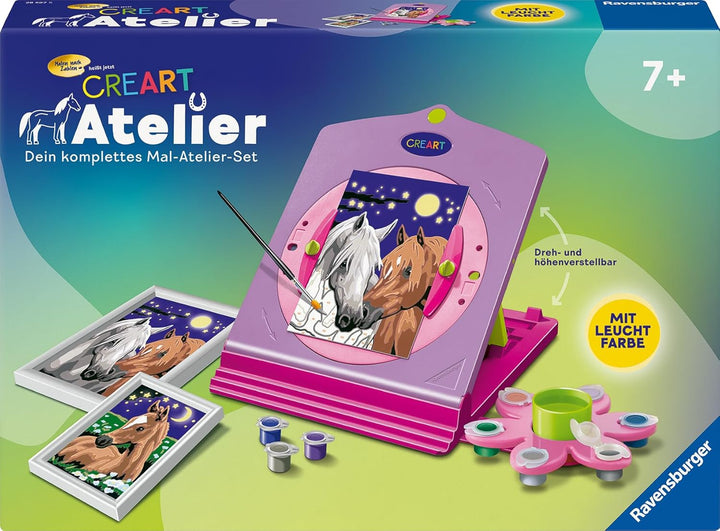 Ravensburger CreArt 28507 - Atelier Pferde - Malen nach Zahlen für Kinder ab 7 Jahre, Malset mit 2 M