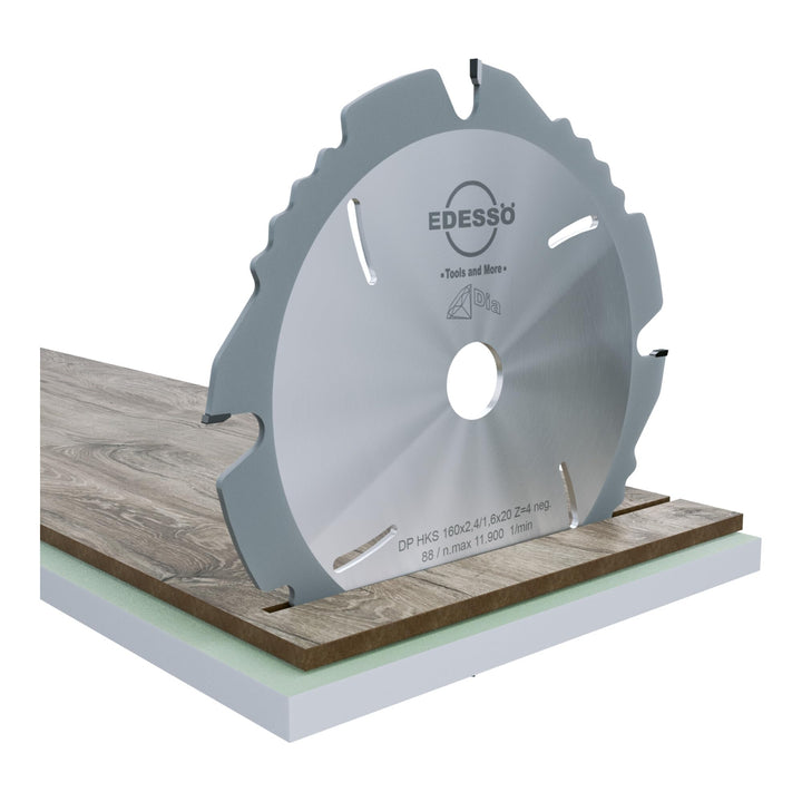 Edessö 5112501230 DP-Kreissägeblatt sdb 2 Knl DP 250x2, 4/1, 6x30 Z=12 F neg, Silber