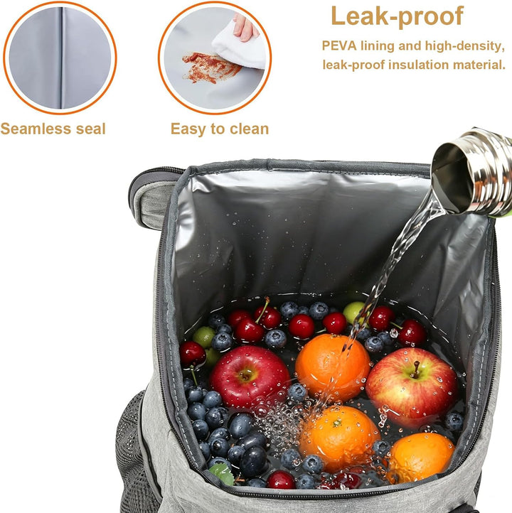 25L Kühlrucksack Isolierter Kühltasche Rucksack mit PEVA-Innenfutter, Leichter Thermo Kühlrucksack f