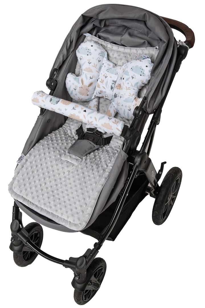 Medi Partners Universal Sitzauflage Kinderwagen &amp; Buggys Sitzeinglage Kinderwagendecke 5tgl Gurtpols