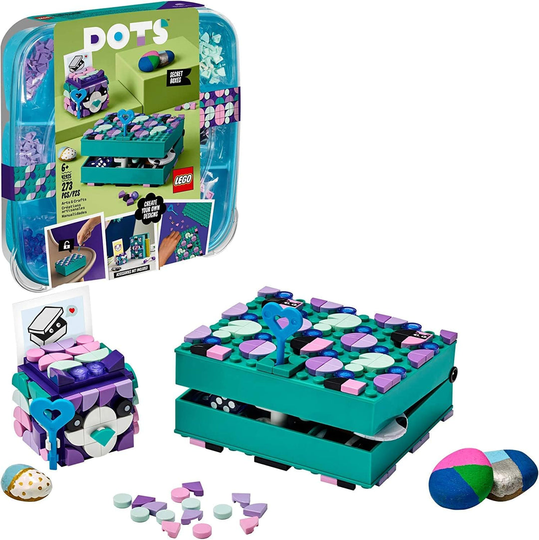 LEGO DOTS Secret Boxes 41925 DIY Craft Decorations Kit; Makes a Creative Gift for Kids Who Want to M