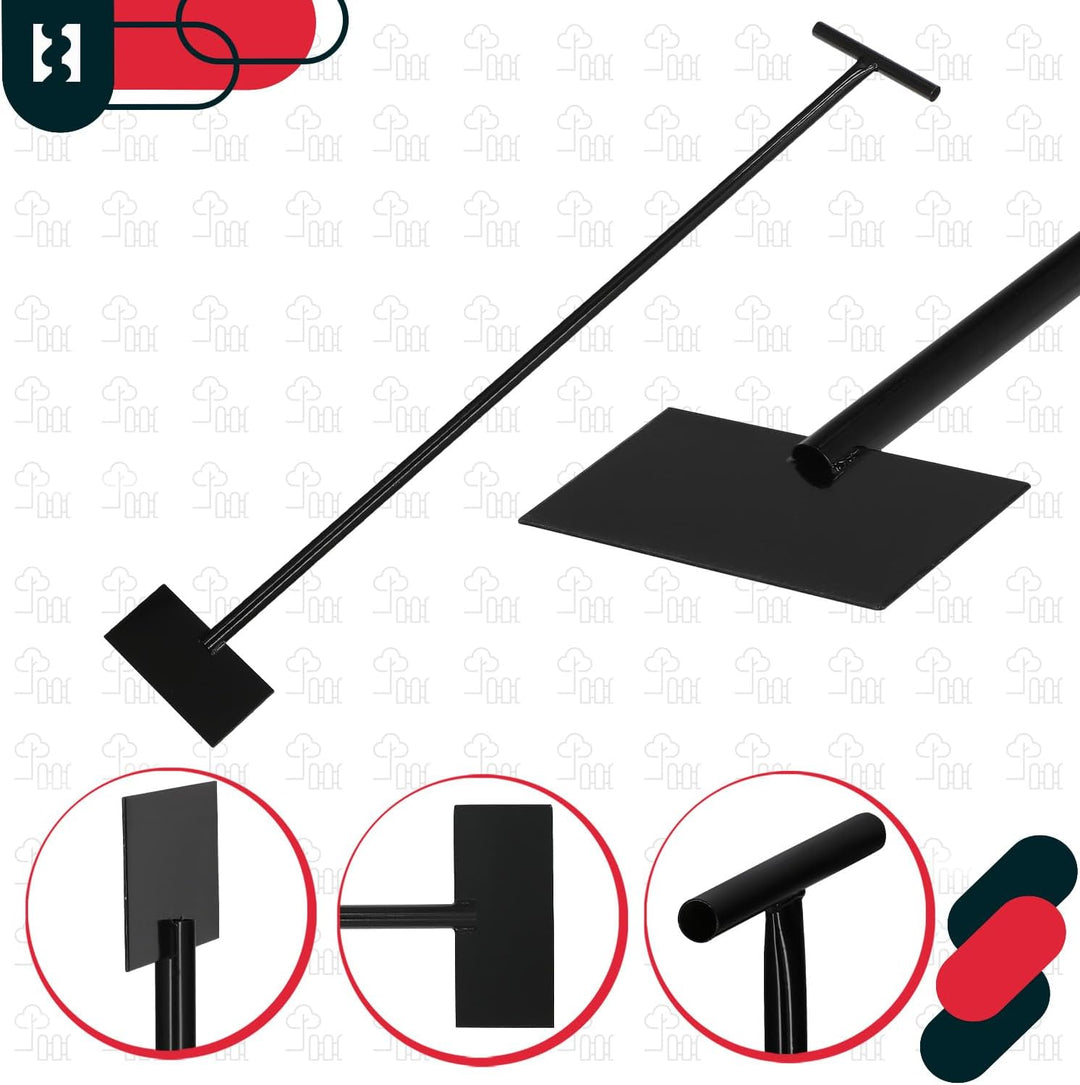 KOTARBAU® Eisschaber Metall Eisstösser mit Stiel 120 cm Eeisscharre Schwarz Eishacker Eisstösser Gar