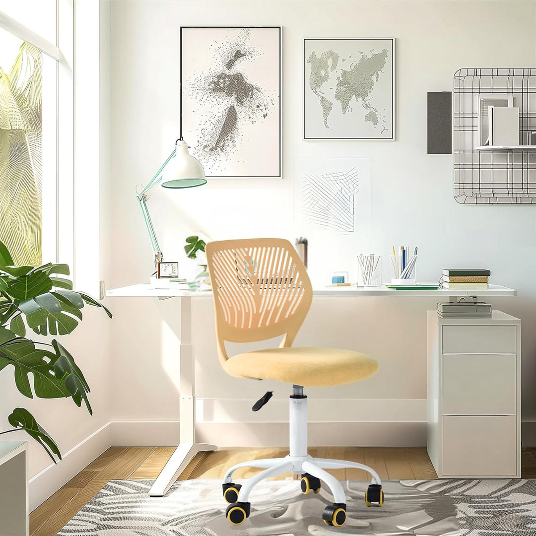 Homy Casa Schreibtischstuhl, verstellbarer Drehstuhl, Bürostuhl, Stoffsitz, ergonomischer Arbeitsstu