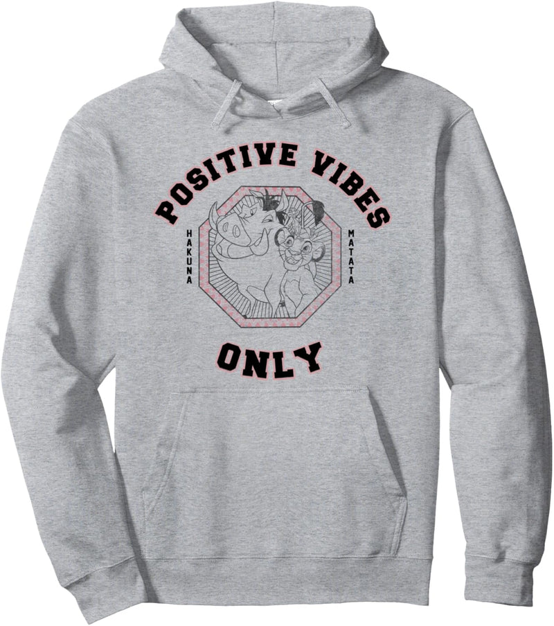 Disney The Lion King Simba Timon Pumbaa Positive Vibes Only Pullover Hoodie