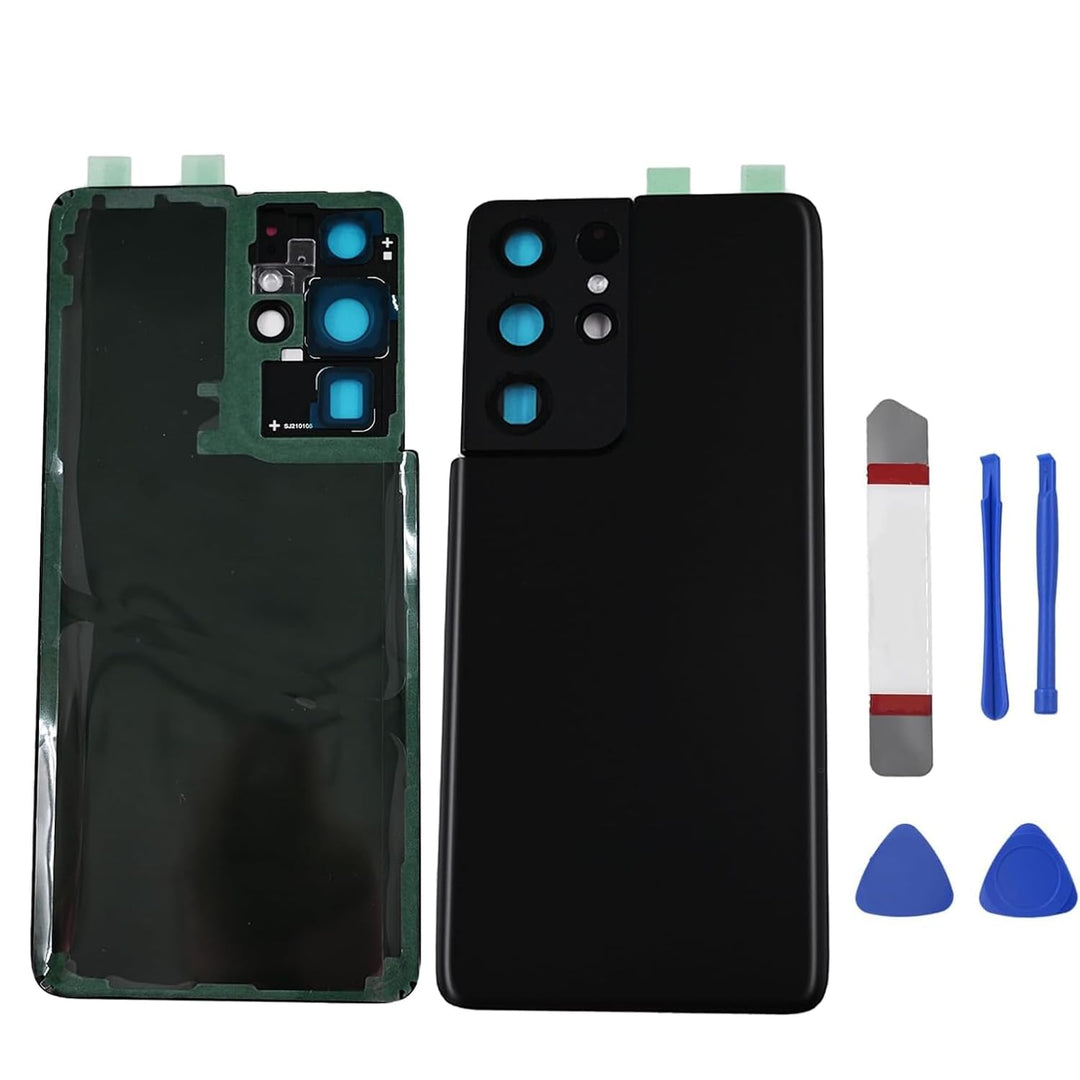 Galaxy S21 Ultra Back Cover Glas Ersatz + Gratis Reparaturwerkzeug für Galaxy S21 Ultra 5G G998U Geh