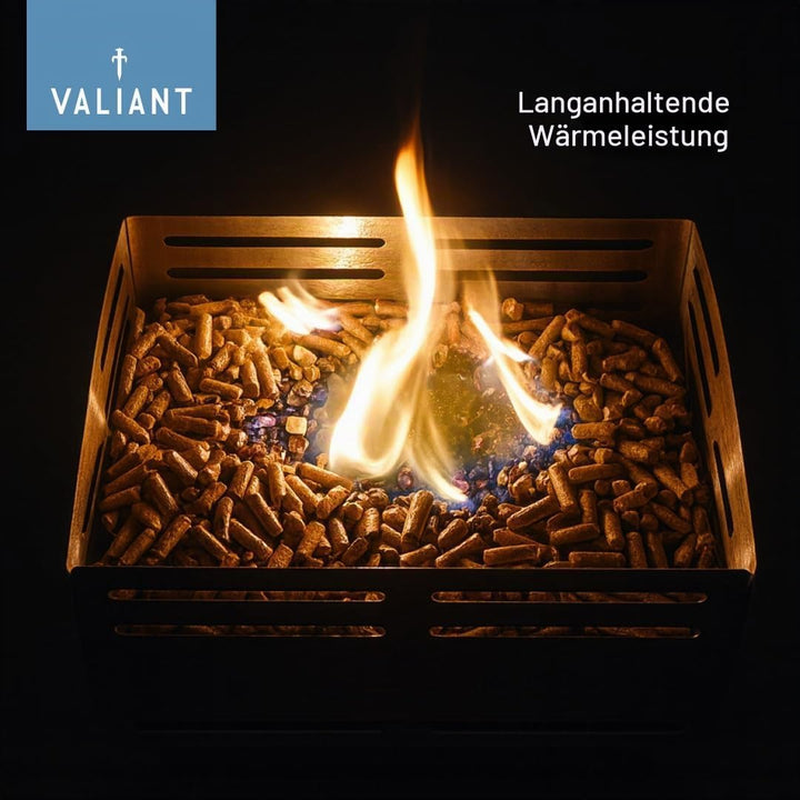 Valiant Pelletbrennerkorb Für Holzöfen Und Kamine, Edelstahl, Belüftet