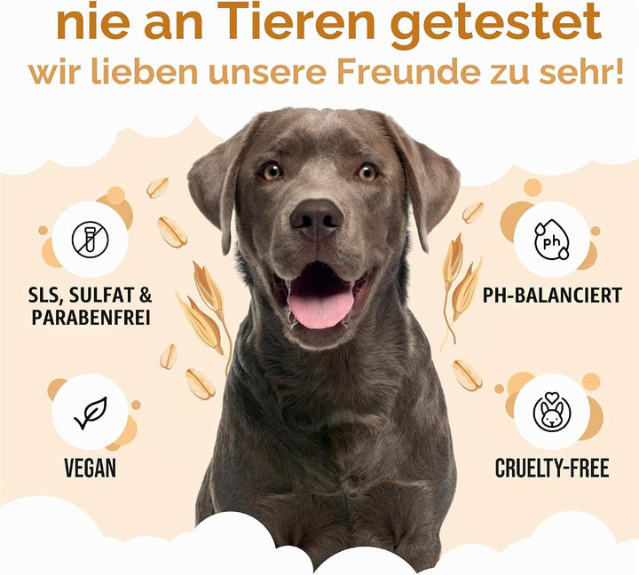 Haferflocken-Hundeshampoo von Buddycare - Shampoo für Hunde mit gereizter Haut - Beruhigend und Feuc