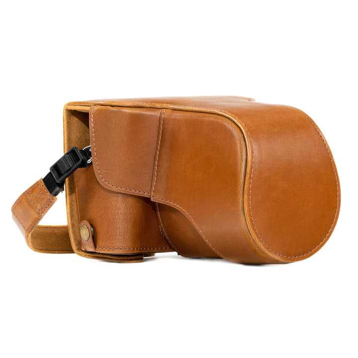 MegaGear MG983 Ever Ready Leder Kamera-Case mit Trageriemen kompatibel mit Fujifilm X-T30, X-T20, X-
