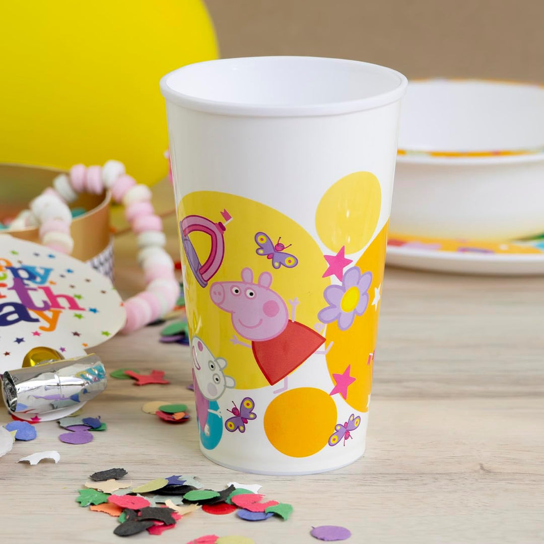 Kindergeschirr Peppa Pig 3teilig PP, Geschirrset, Teller, Schale, Becher, Kunststoff, unzerbrechlich