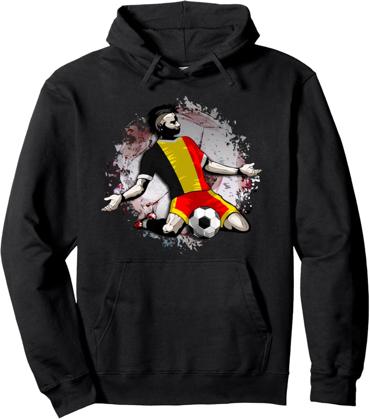 Belgischer Fussball Belgische Nationalflagge Football Lovers Pullover Hoodie