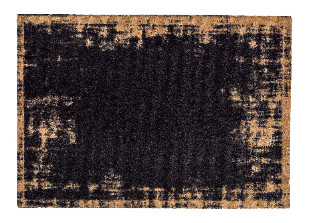 Astra rutschfeste Sauberlaufmatte innen - Uni Bordüre schwarz 50 x 70 cm - Wohnraum Fussmatte Design
