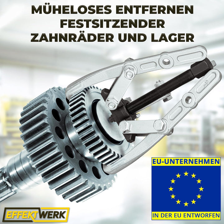 EffektWerk – 3-Backen-Zahnradabzieher – 6 Zoll / 15 cm – Radlager-Entfernungsset für feste Riemensch