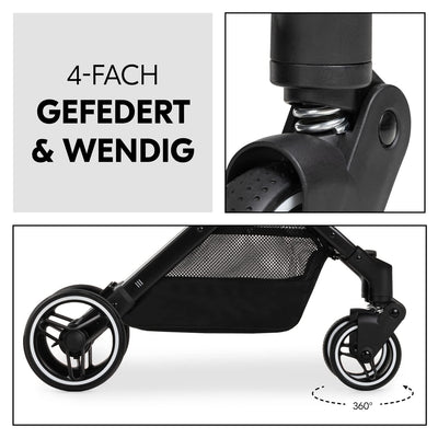 Hauck Reisebuggy Travel N Care Plus mit Liegefunktion, nur 7,2 kg, UV-Schutz 50+, bis 25 kg belastba