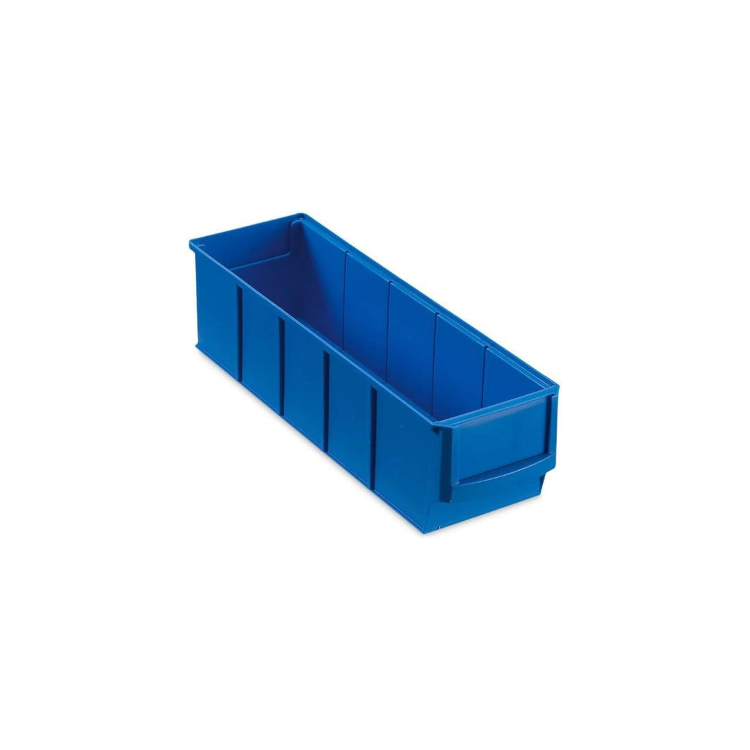 Blaue Industriebox 300 S | HxBxT 8,1x9,1x30cm | 1,6 Liter| Sichtlagerkasten, Sortimentskasten, Sorti