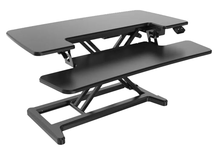 UPdesk Cross - Höhe 12-50,5 cm - Breite 41,5 x 88 cm - Schreibtisch Erhöhung - Höhenverstellbar - El