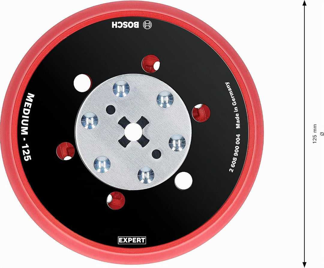 Bosch Professional 1x Expert Multihole Universalstützteller (Version mittel, Ø 125 mm, Zubehör Exzen