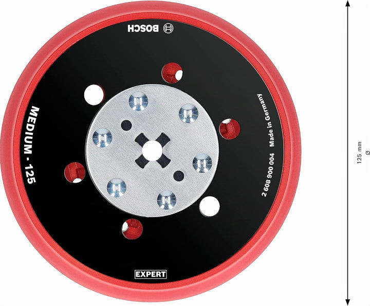Bosch Professional 1x Expert Multihole Universalstützteller (Version mittel, Ø 125 mm, Zubehör Exzen