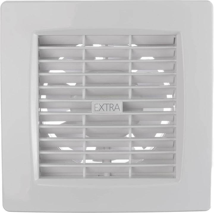 Steinberg14 Ø 120mm Badlüfter mit Automatischen Jalousie/Lamellen - Weiss Ventilator für Bad WC Küch