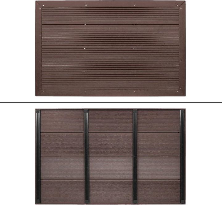 ML-Design WPC Bodenelement für Solardusche, Poolleiter oder Pool, Braun, 101 x 63 x 5,5 cm, rutschfe