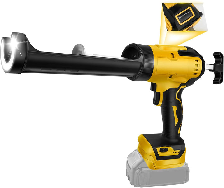 Akku Kartuschenpresse Kompatibel mit Dewalt 20V Akkus,Anti-Tropf-Funktion, mit LED-Licht und 6 Einst