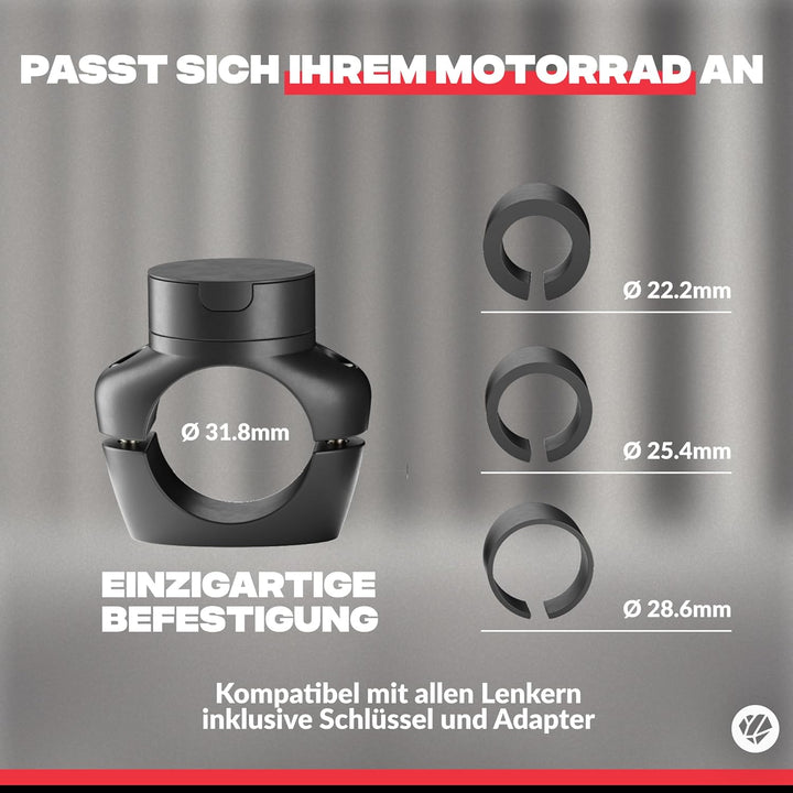Shapeheart französische Innovation, magnetische Motorrad-Telefonhalterung Pro mit abnehmbarer wetter