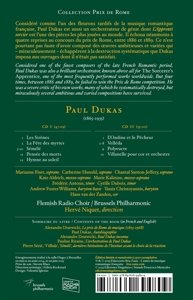 Dukas: Musik für den Prix de Rome, Audio-CD