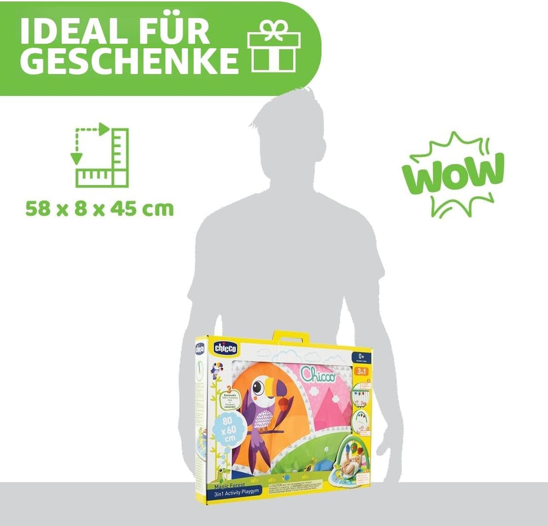 Chicco 1 Tiere Spielzeug, 3-in-1 Activity Gym, 3-in-1 Activity Gym