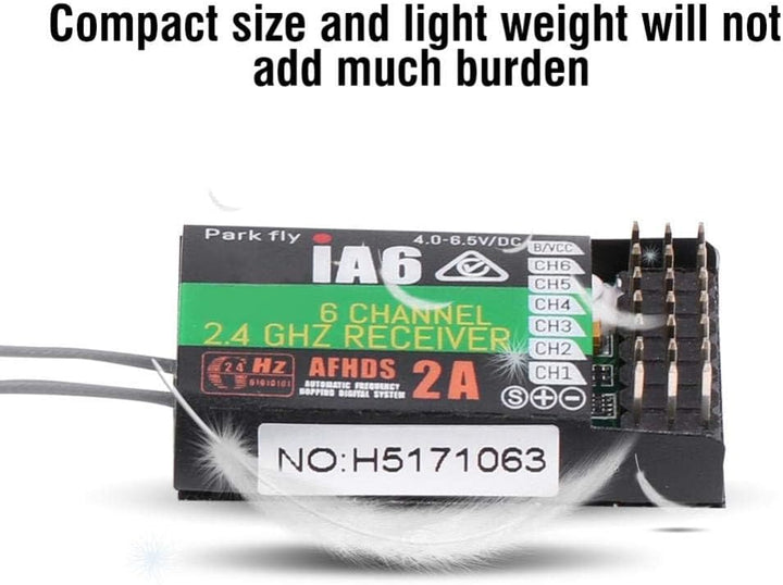 Dilwe RC-Empfänger, Flysky FS-IA6 6-Kanal-2,4-GHz-Frequenzempfänger für FS-I6, Nicht mehr als 20 dBm