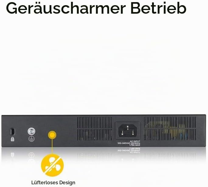 Zyxel Gigabit Ethernet Smart-Managed PoE+ Switch mit 8 Ports, einem Budget von 130 Watt und 2 Gigabi