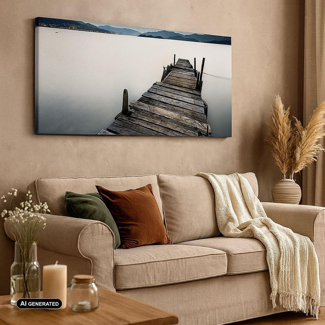 Wandbilder Dekoration Wohnzimmer Insel Urlaub Pazifischer Ozean Panorama Bilder auf Leinwand 120x50c