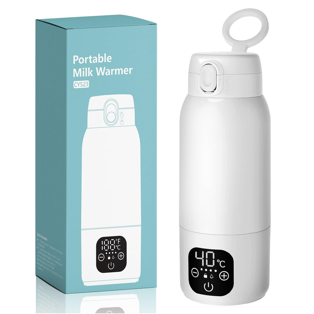 Tragbarer Flaschenwärmer Baby Unterwegs, 3 min Schnellheizung für Muttermilch und Wasser, 500ml Kapa
