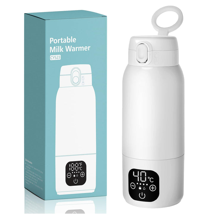Tragbarer Flaschenwärmer Baby Unterwegs, 3 min Schnellheizung für Muttermilch und Wasser, 500ml Kapa