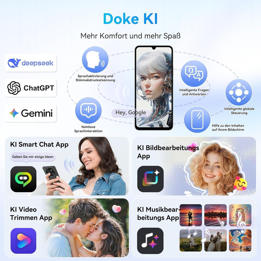 OSCAL Tiger 8 24GB+128GB/2TB TF 5G Smartphone, 6,88 Zoll 120Hz Augenschutz-Display, Android 15 Smart