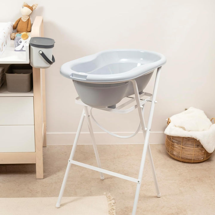 Rotho Babydesign TOP Badewannenständer für Babys,zusammenklappbar, leicht zu verstauen, ideal für Ne