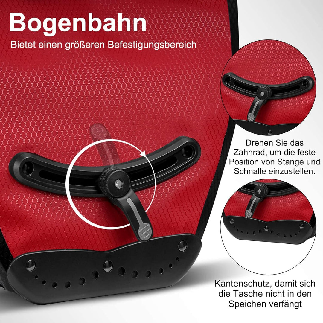 toptrek Fahrradtaschen für Gepäckträger, Fahrradtasche Gepäckträger Wasserdicht mit Schnalle der Neu