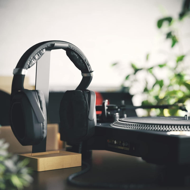 KD Essentials – Headset Ständer & Kopfhörer Halter, plastikfrei aus extrem stabilem Metall und Bambu