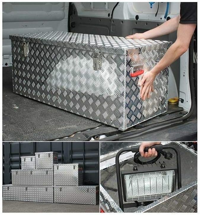 JUMBO Alluminium Riffelblech-Box Alu 312 Liter ALUT312 L1272 x B 525 x H 515 mm ALU-Box Kiste Transp