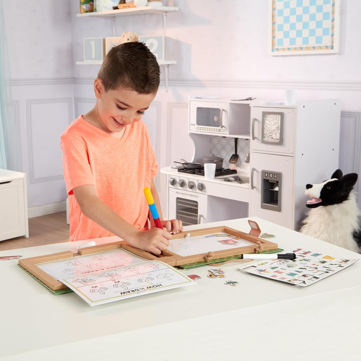 Melissa & Doug | Natural Play: Spielen, Zeichnen, Kreieren, Wiederverwendbares | Mal & Magnet-Set -