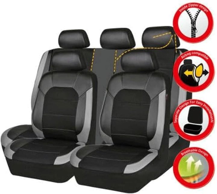 Autositzbezüge Für Dacia Duster 2000-2014 2015 2016 2017 2018 2019 2020 2021 2022 2023 2024，Leder Au