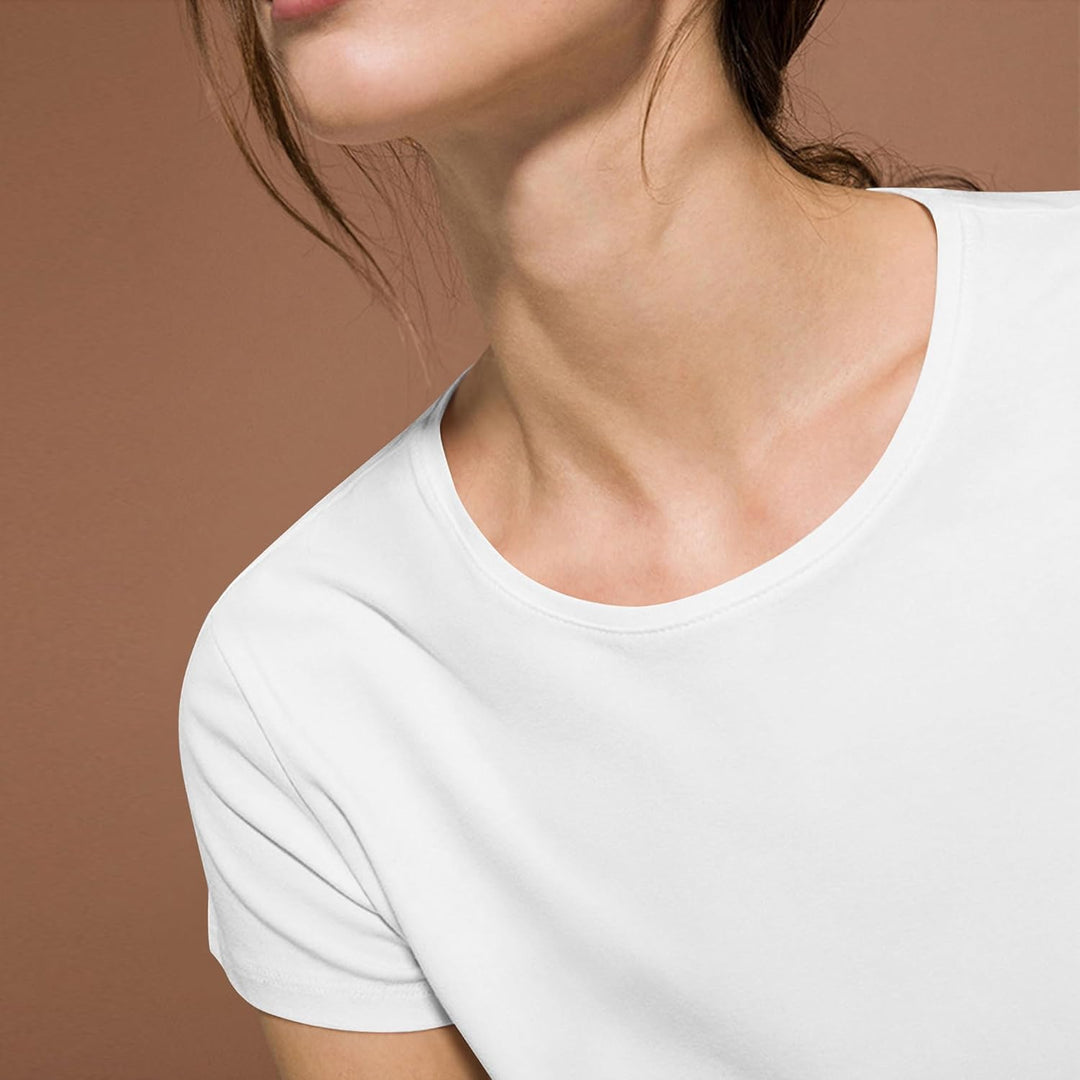 LiKing Damen T-Shirt Baumwolle Kurzarm Basic Sommer Rundhals T-Shirts Oberteile Top Bluse 1/3er Pack