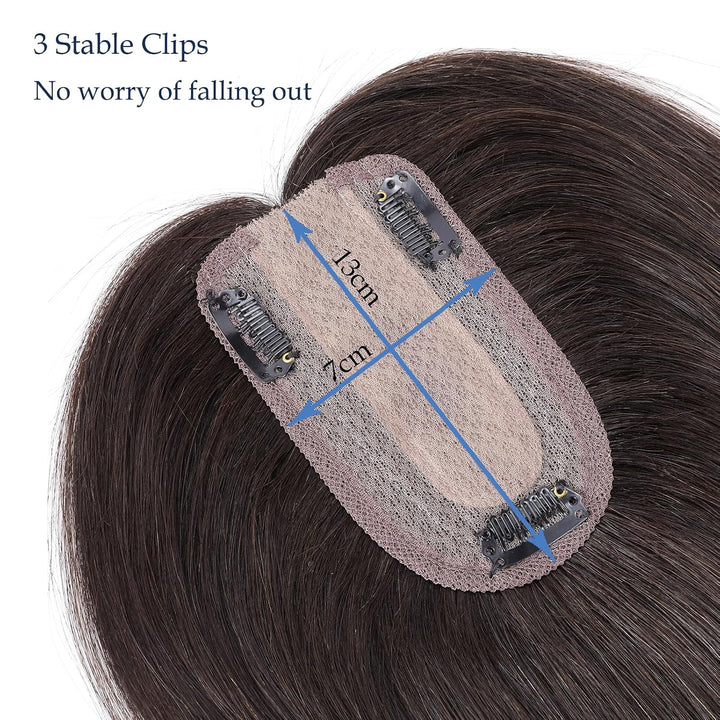 Clip in Extensions Echthaar Topper Extensions Echthaar Haarteile Echthaar Toupet für Frauen Toupee H