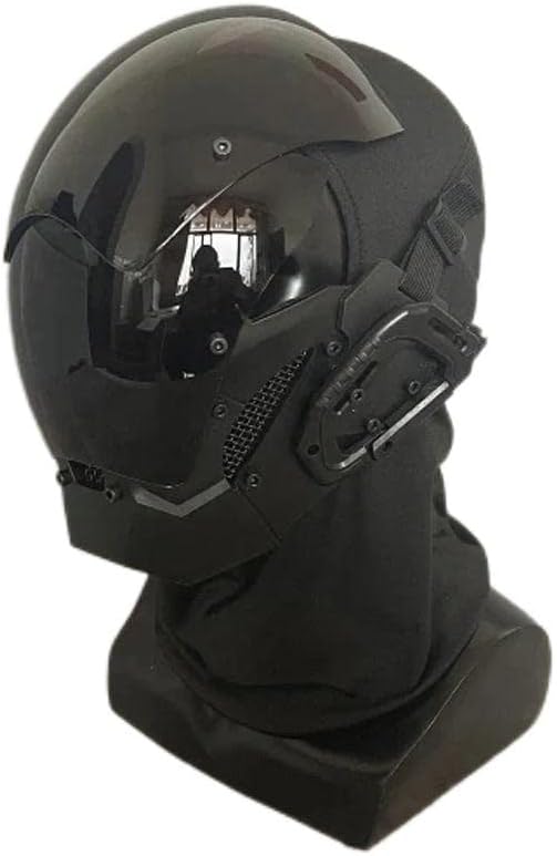 Cyberpunk Maske, Futuristische Techwear Maske Coole Cyber Maske, Halloween Cosplay Kostüm Maske