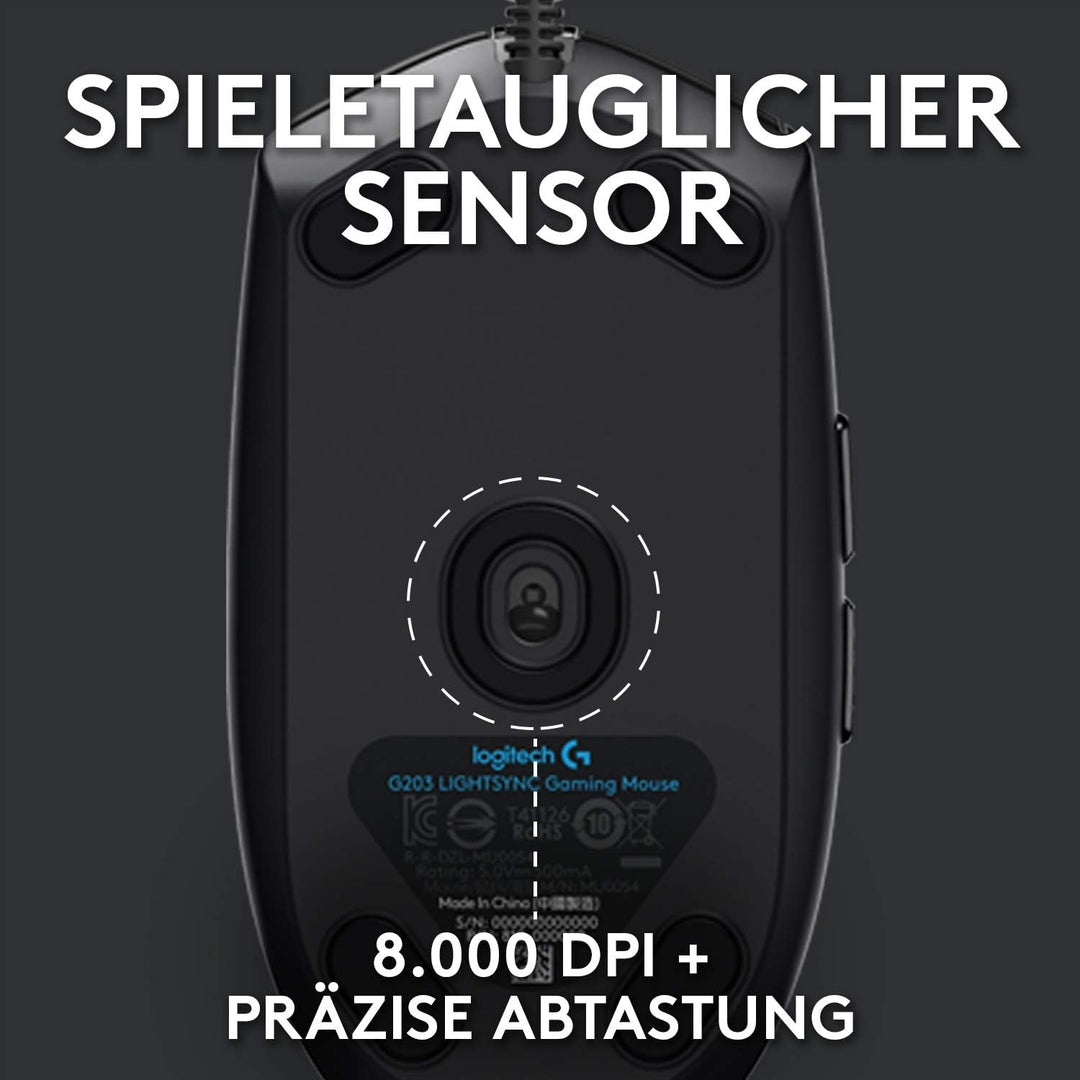 Logitech G213 Prodigy Gaming-Tastatur + Logitech G203 Gaming-Maus, Usb, kompatible mit PC Keyboard +