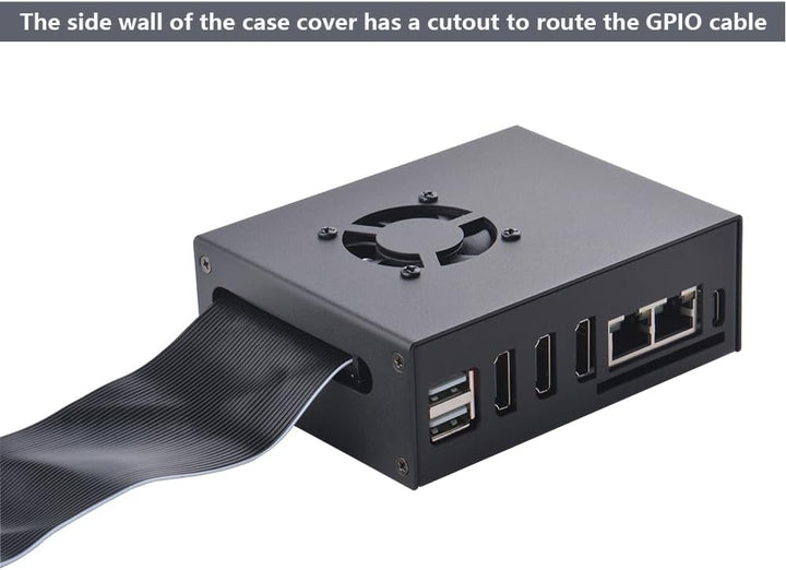 GeeekPi Metallgehäuse mit 40mm Lüfter & 4pcs Kühlkörpern für Orange Pi 5 Plus 4GB/8GB/16GB