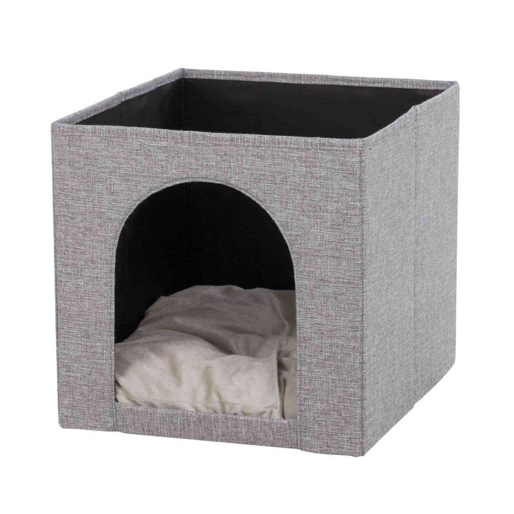 Trixie 44087 Kuschelhöhle Ella für Regal, 33 × 33 × 37 cm, grau, 1 Stück (1er Pack)