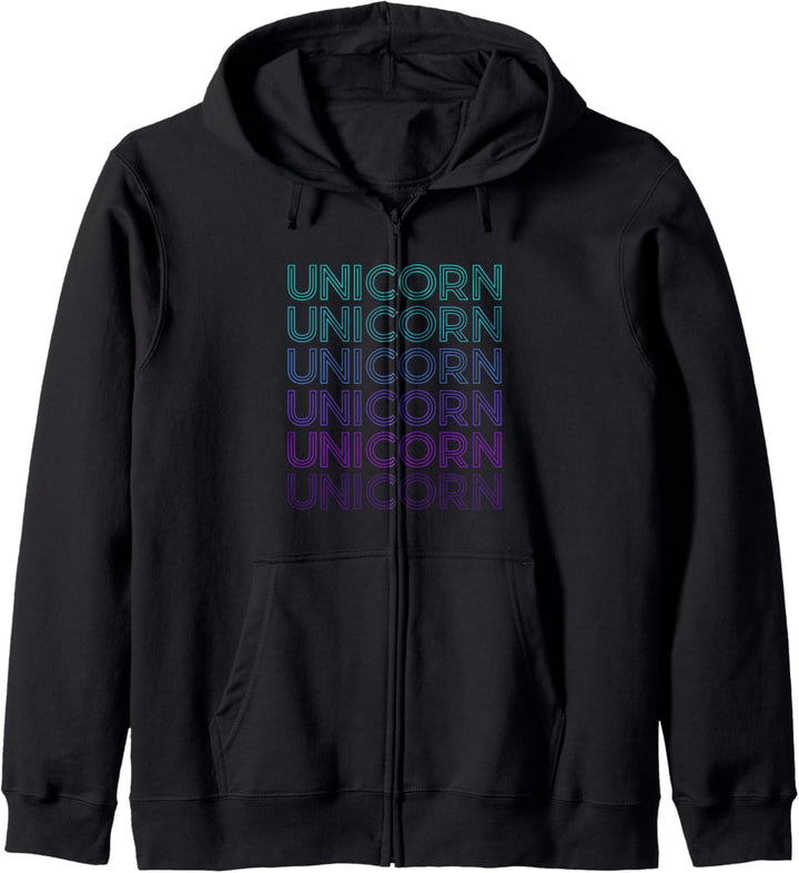 Einhorn Retro Kapuzenjacke